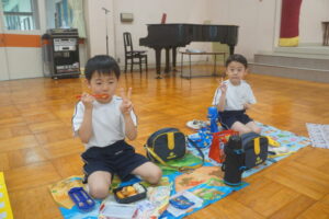 みんなで食べると美味しいね♪の様子