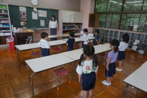 ご挨拶をしてお稽古はおしまいです！の様子